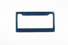 Load image into Gallery viewer, Carbon Fiber License Plate Frame - Blue V1
