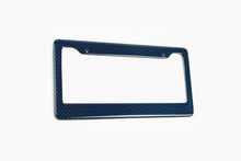 Load image into Gallery viewer, Carbon Fiber License Plate Frame - Blue V1
