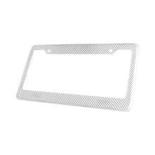 Load image into Gallery viewer, Carbon Fiber License Plate Frame - Silver V1
