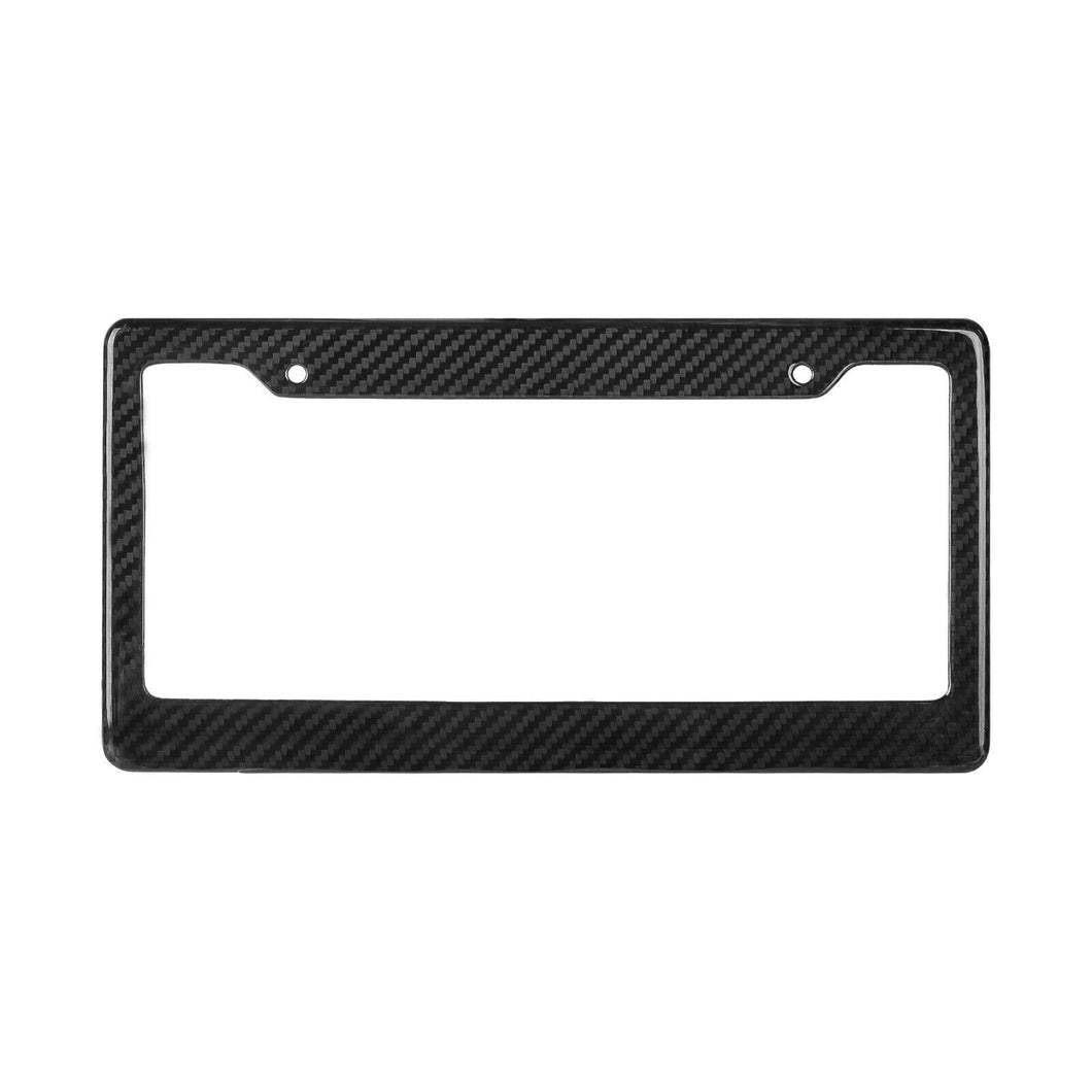 Carbon Fiber License Plate Frame - Black V1