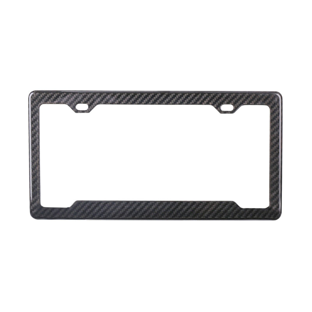 Carbon Fiber License Plate Frame - Black V2