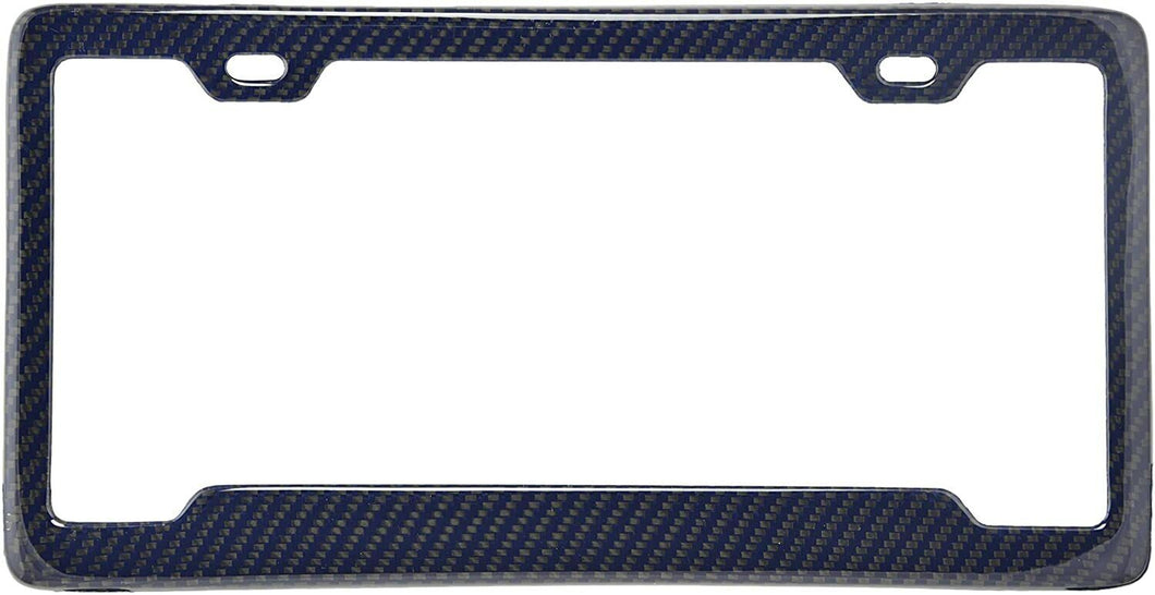 Carbon Fiber License Plate Frame - Blue V2